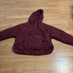 Free Peoples maroon Pippa packable puffer